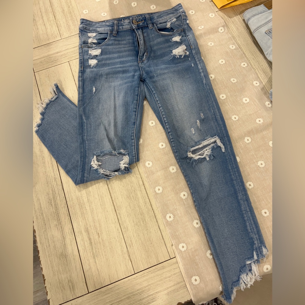 AE Distressed Blue Jeans